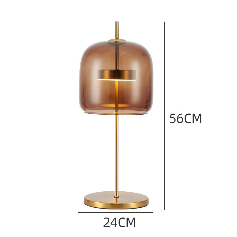 Modern Bedside LED Glass Lamp