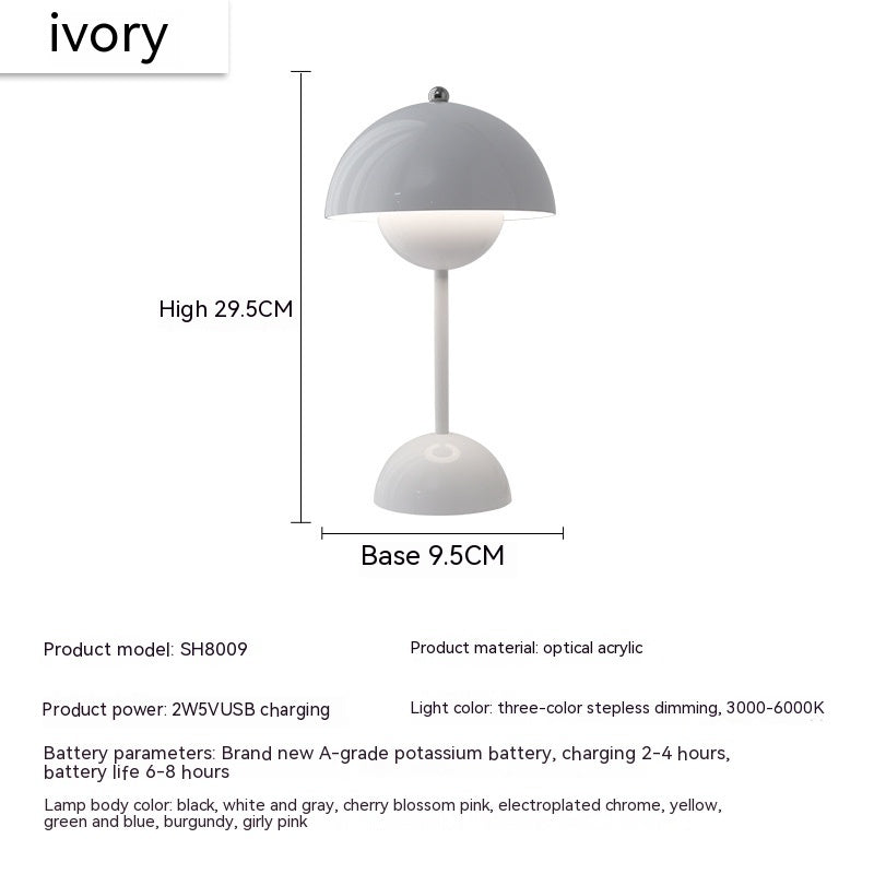 Mushroom Table Lamp Desk Lamp Touch Portable Lamp