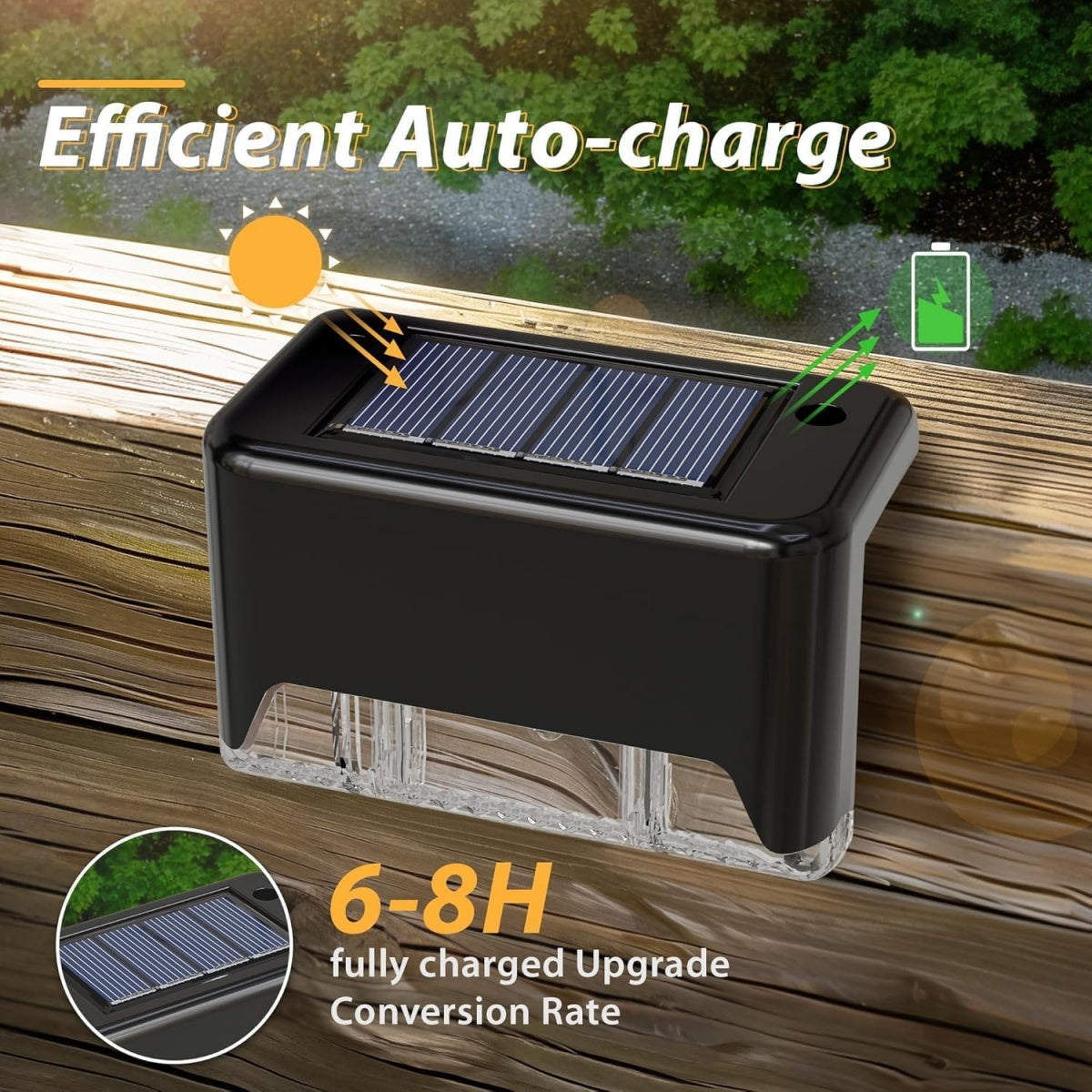 32&16 PCS Solar Deck Lights Outdoor Solar Step Lights