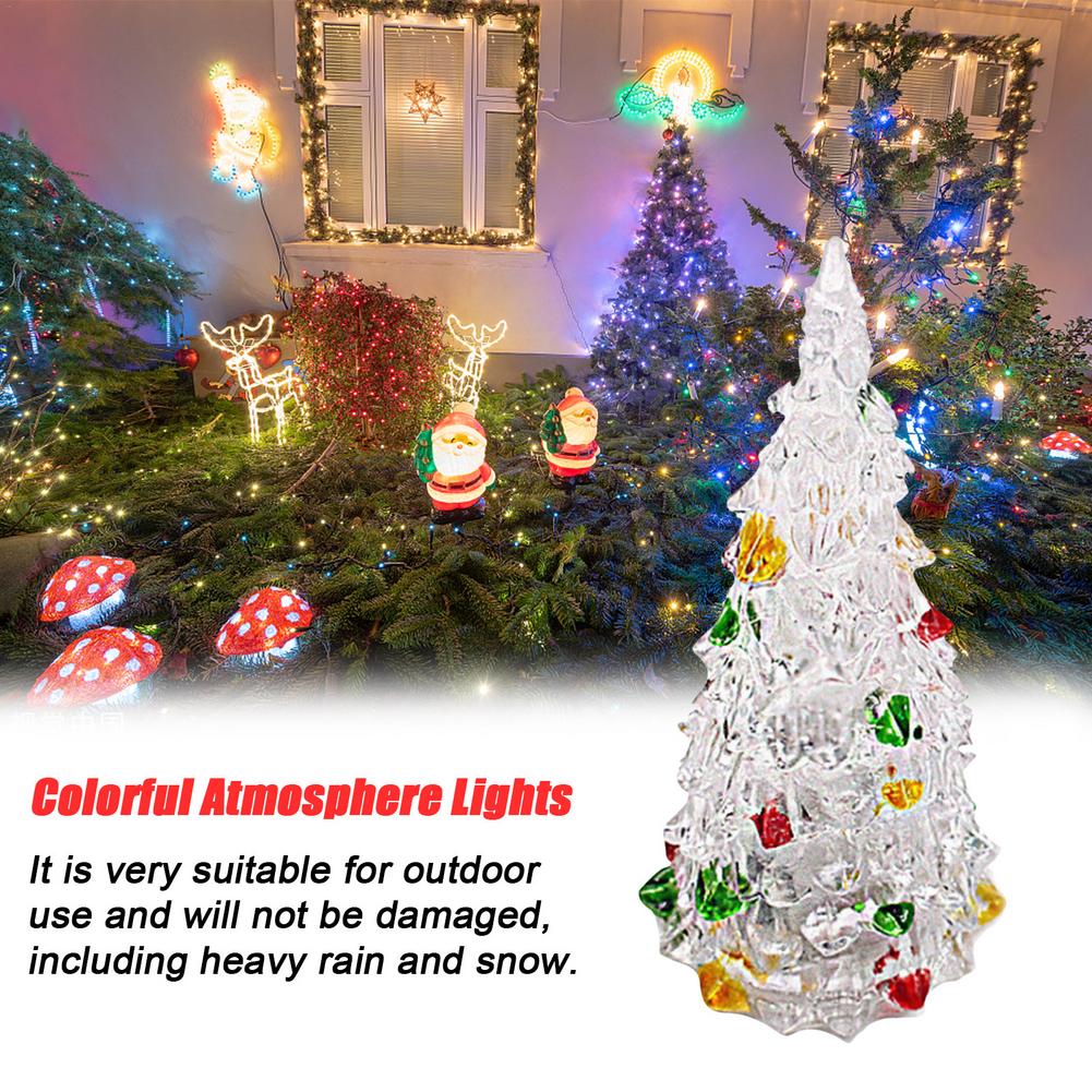 Acrylic Christmas Tree LED Colorful Crystal Night Light