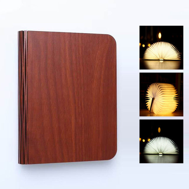 Turning And Folding LED Wood Grain Book Light