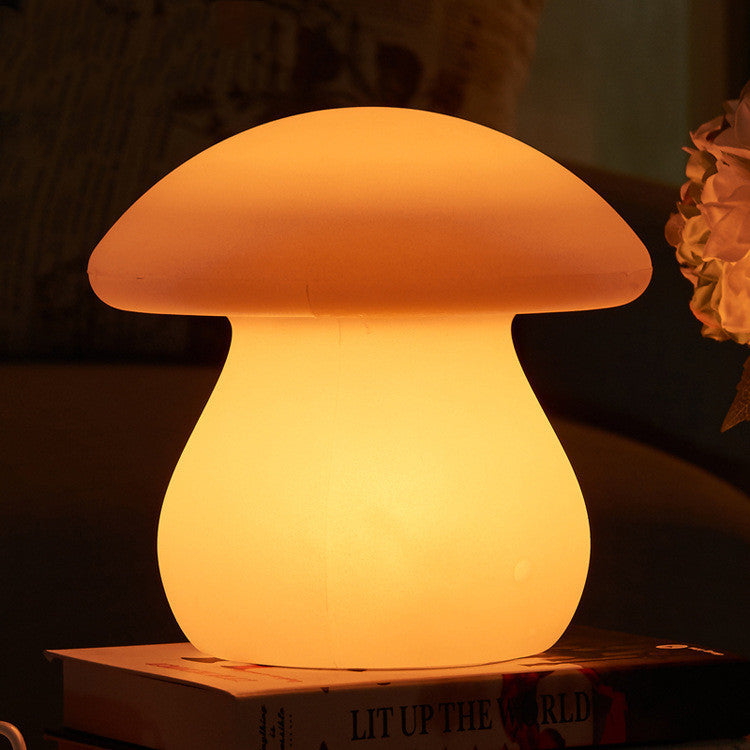 LED Night Light Remote Control Rechargeable Desk Lamp Waterproof Mushroom Lamp