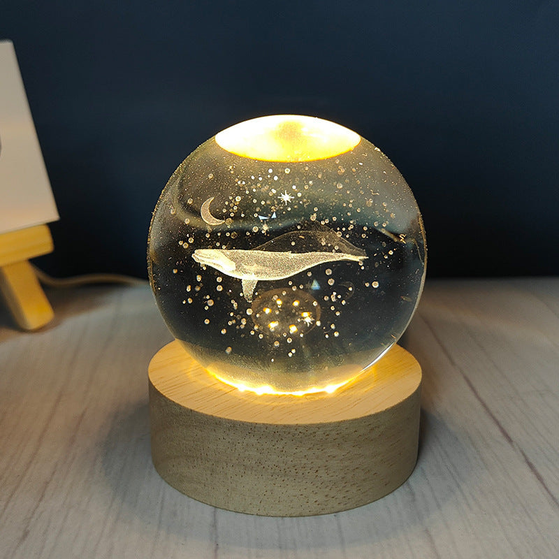 Usb Plug-in Luminous Crystal Ball Night Light