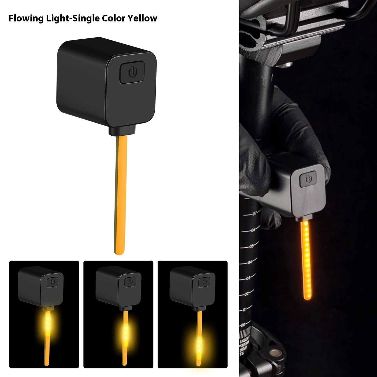 Taillight Bicycle Running Water Plug Light Night Lamp