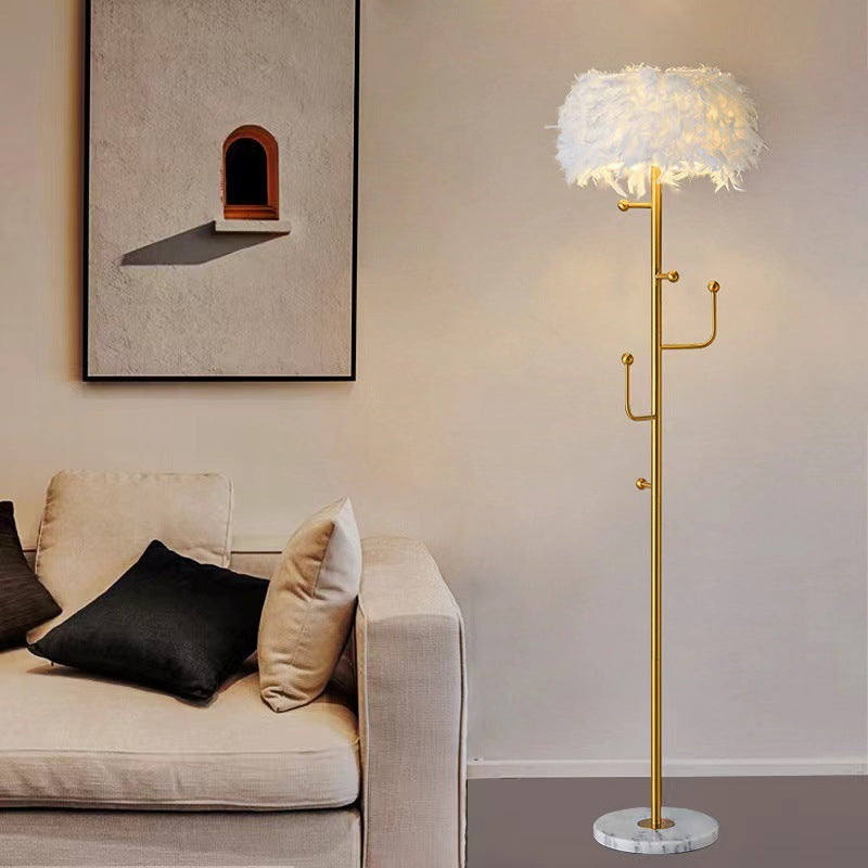Living Room Hanger Decoration Feather Floor Lamp