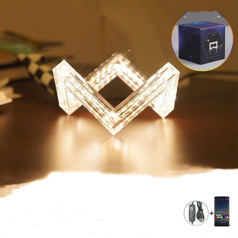 Acrylic Bluetooth Intelligent Control Desk Lamp In Bedroom Led Lights