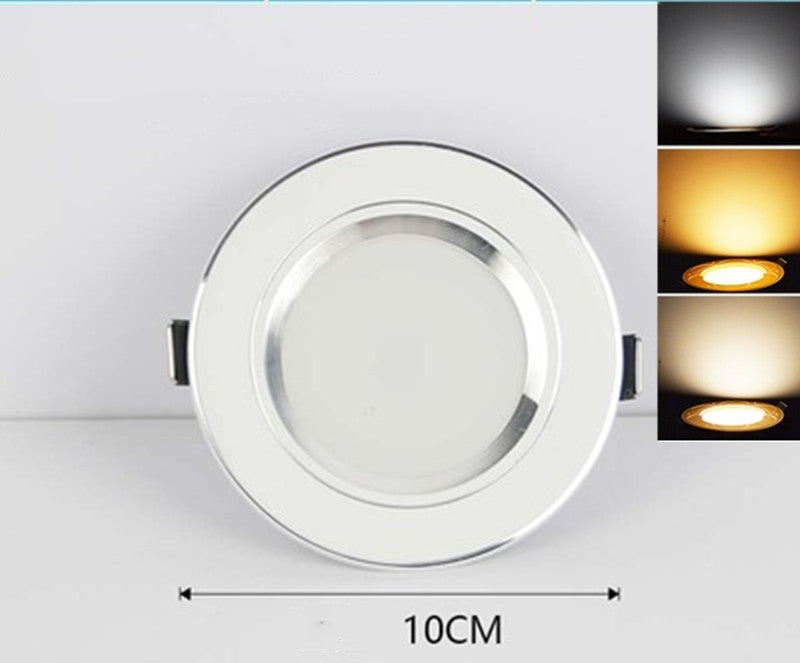 Downlights LED Sky Lights Embedded Household 5 Watt Tricolor Dimming