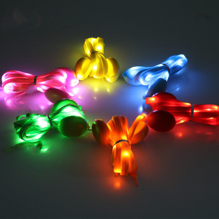 Multicolor LED Nylon Braiding String Bar Party Atmosphere Glowing Props Shoelaces