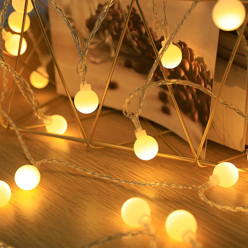 LED Frosted Small Balls Lighting Chain Canopy Tent Atmosphere Lighting Chain