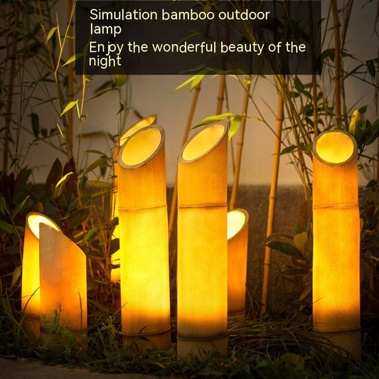 Solar Outdoor Waterproof Bamboo Lights Garden Villa