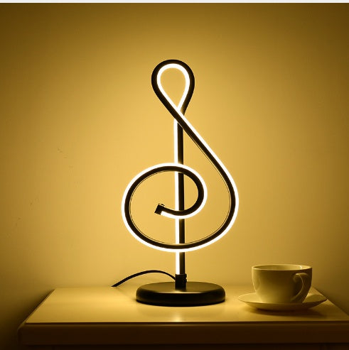 Modern Simple Music Symbol Bedroom Bedside Lamp