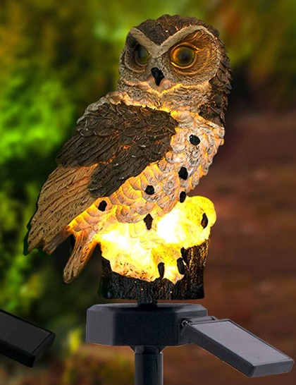 Solar Owl Garden Light Outdoor LED Lawn Lamp For Garden Decoration