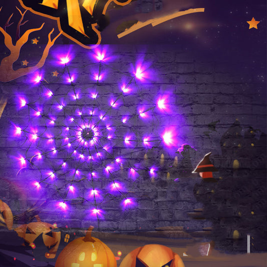 LED Spider Web Lights Halloween Decoration