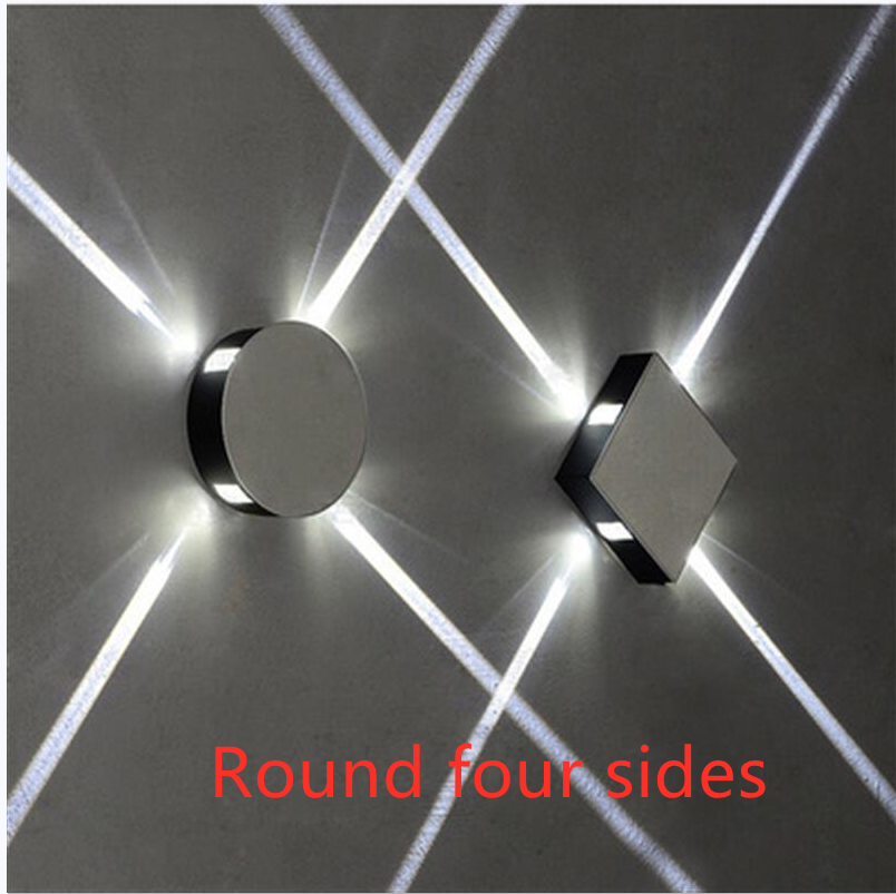 Modern simple square round LED aluminum wall light