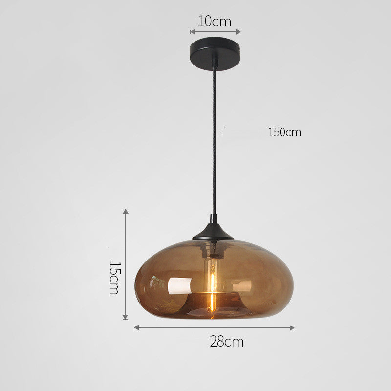 Nordic Modern Loft Pendant Lamp Glass Lustre Industrial Decor