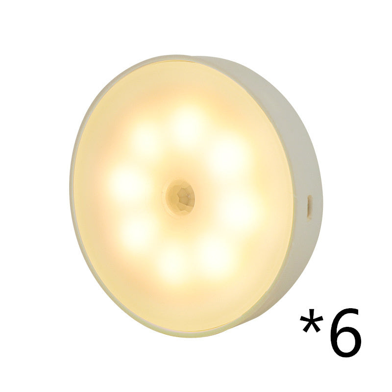 Usb Rechargeable Motion Sensor Light Round Wireless Night Light