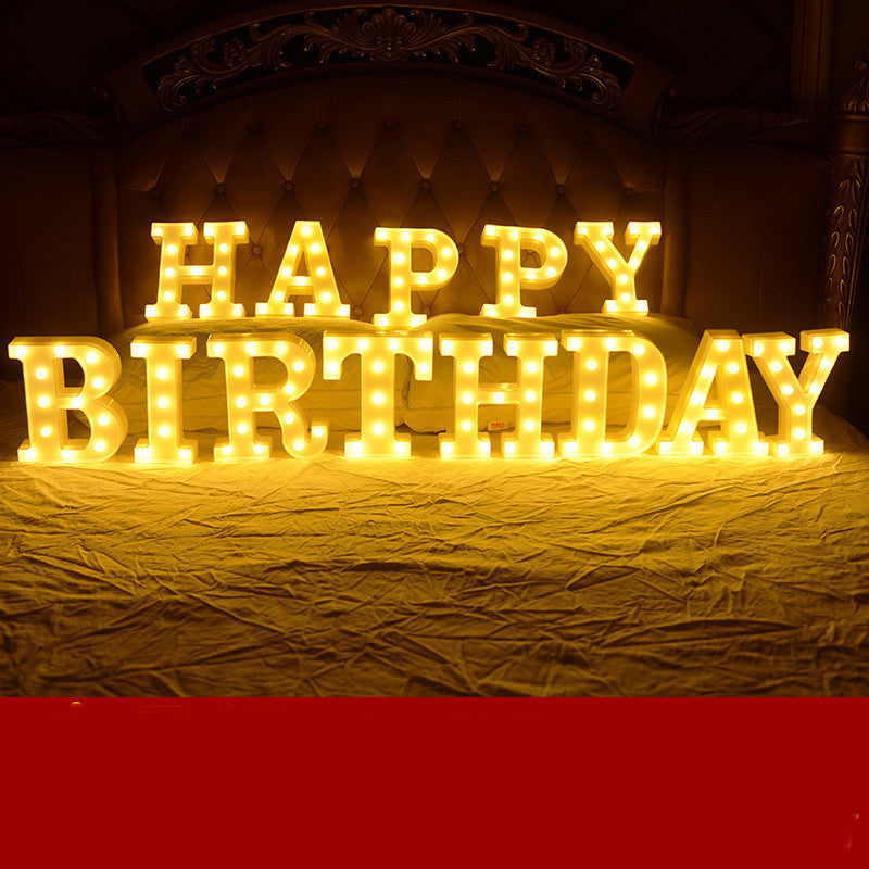 Led Letter Lights Happy Birthday Confession Proposal Arrangement