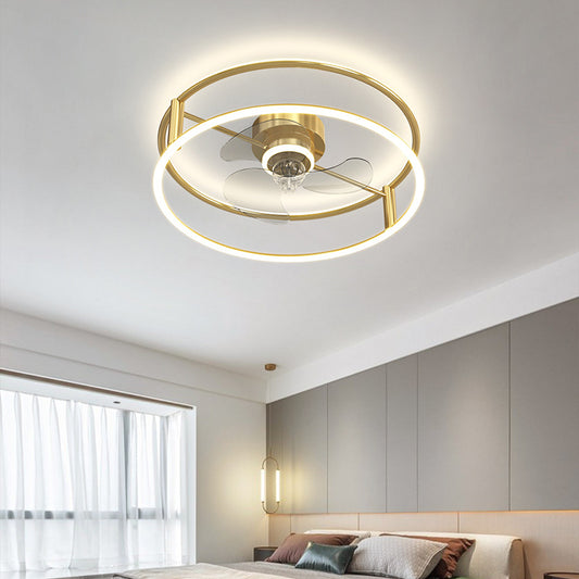 Modern Simple Dining Room Ceiling Fan Light