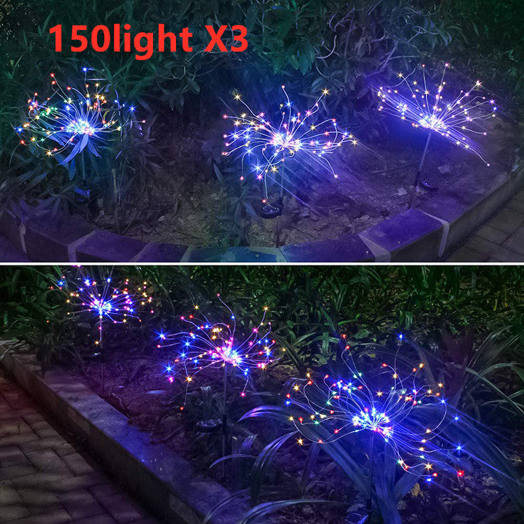 New Ground Plug Solar Fireworks Light LED Light String Lights