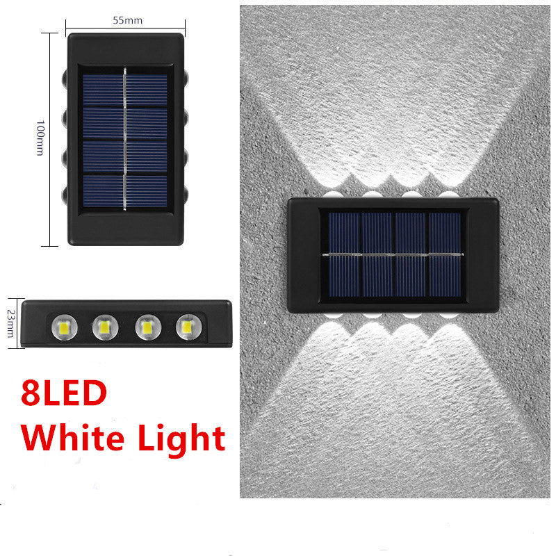 Solar Outdoor Garden Light Up And Down Glowing Atmosphere Wall Lamp