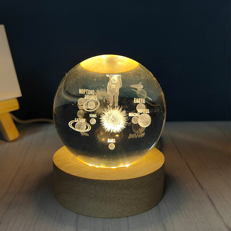 Usb Plug-in Luminous Crystal Ball Night Light