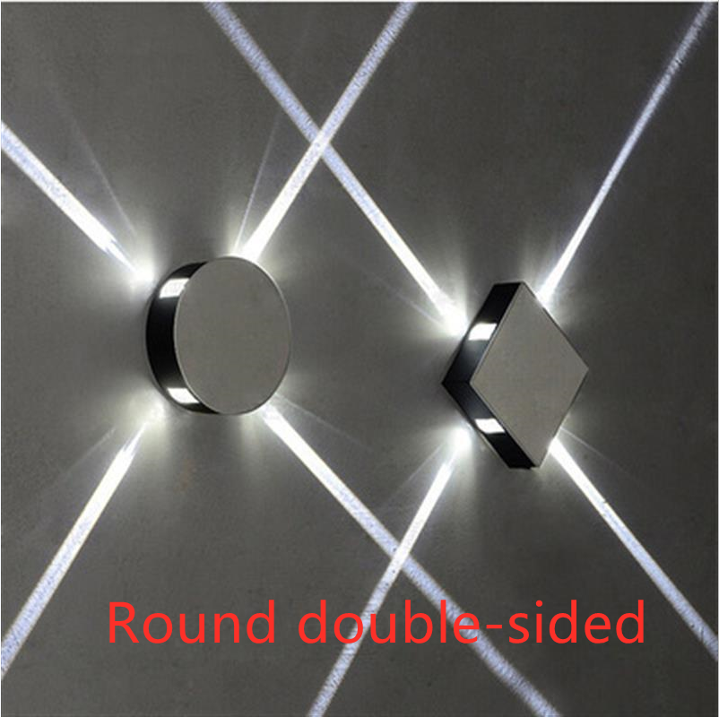 Modern simple square round LED aluminum wall light