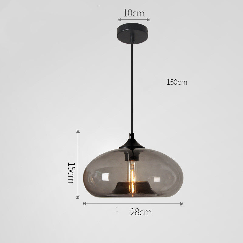 Nordic Modern Loft Pendant Lamp Glass Lustre Industrial Decor