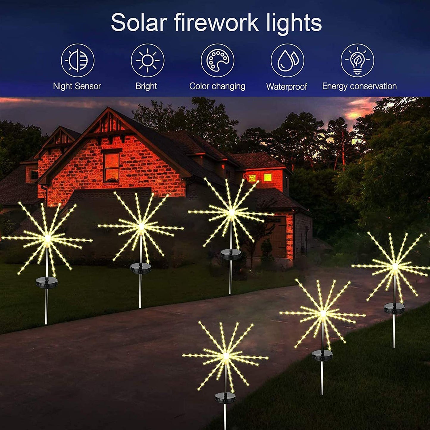 Solar Meteor Shower Marquee Fireworks Lights