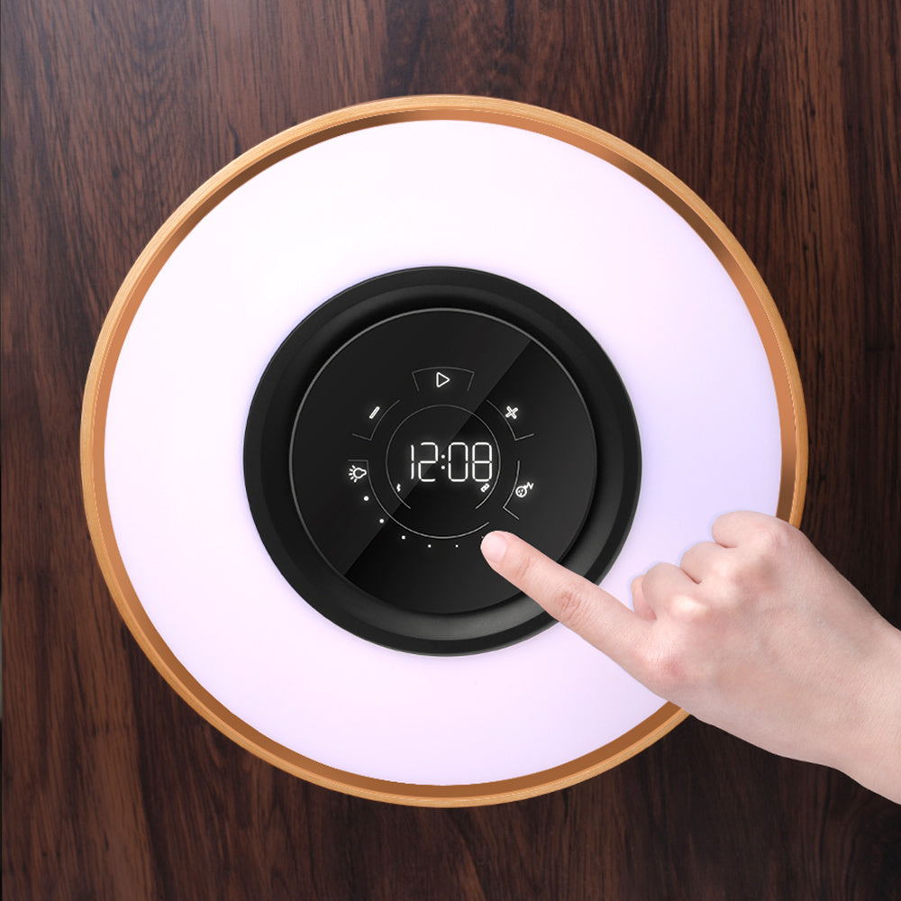 Round Intelligent Music Bluetooth Speaker Bed Lamp