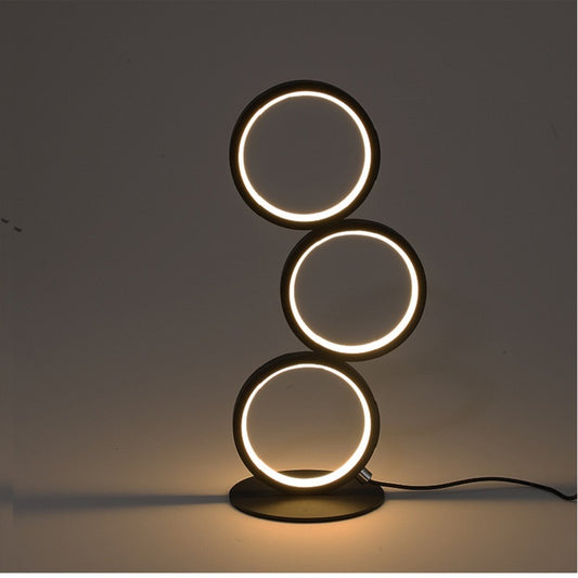 Circle Personality Three-tone Light LED Table Lamp