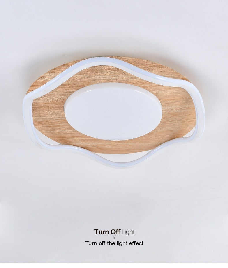 Log Bedroom Ceiling Lamp Modern Minimalist