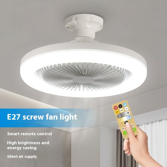 Intelligent Remote Control Led Fan Light E27 Screw Adjustable Light