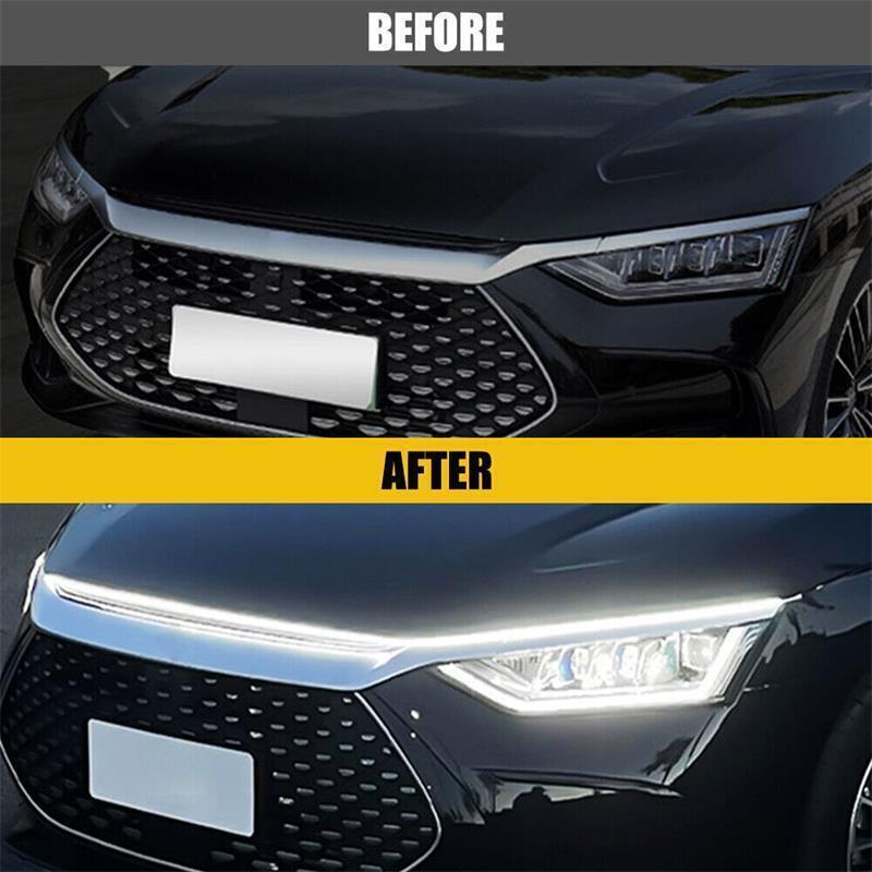 Car Daytime Running Light Bar Flexible LED Hood Light