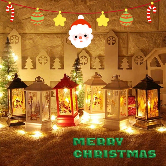 Christmas Portable Oil Lamp Santa Claus LED Night Lights
