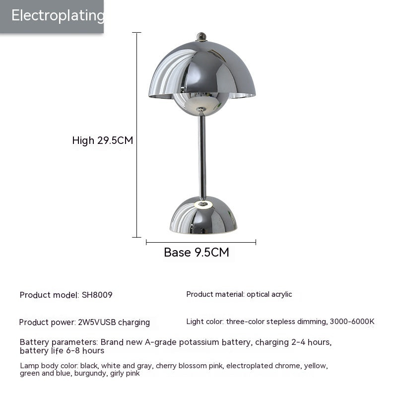 Mushroom Table Lamp Desk Lamp Touch Portable Lamp