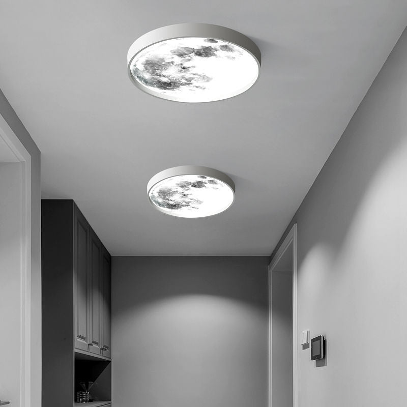 Creative Three-color Light-changing Lunar Ceiling Lamp