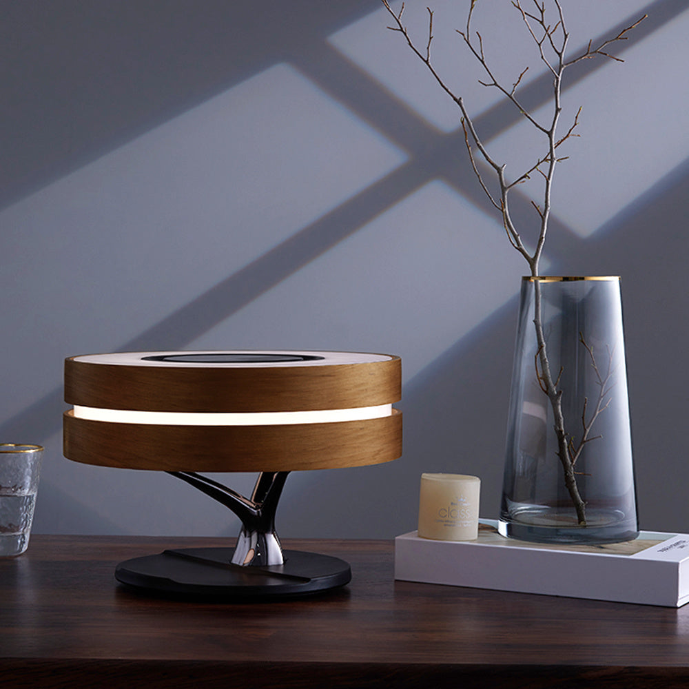 Round Intelligent Music Bluetooth Speaker Bed Lamp