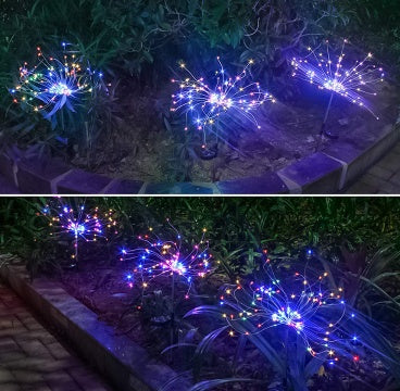 New Ground Plug Solar Fireworks Light LED Light String Lights