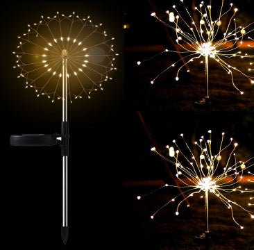 New Ground Plug Solar Fireworks Light LED Light String Lights