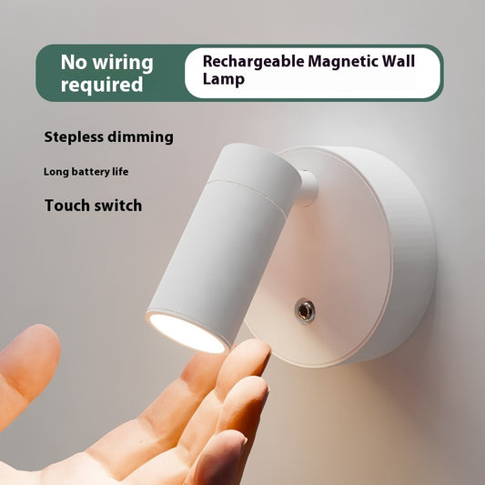 USB Rechargeable Wall Lamp Magnetic Adjustable Spotlight