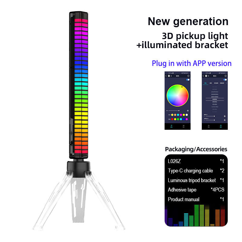 LED Light Voice Atmosphere Light Rechargeable Battery