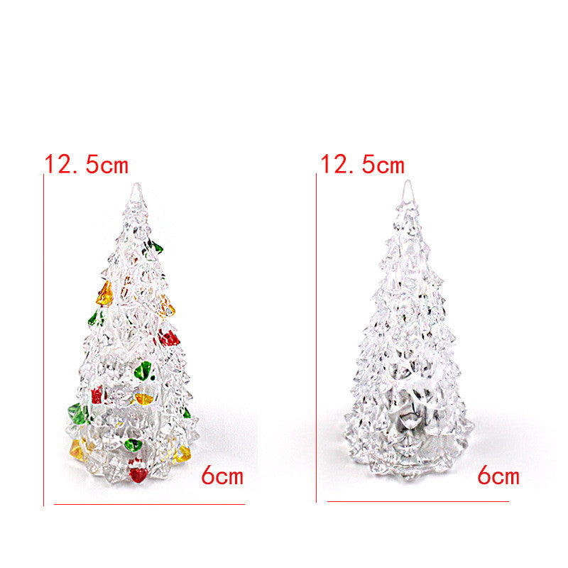 Acrylic Christmas Tree LED Colorful Crystal Night Light