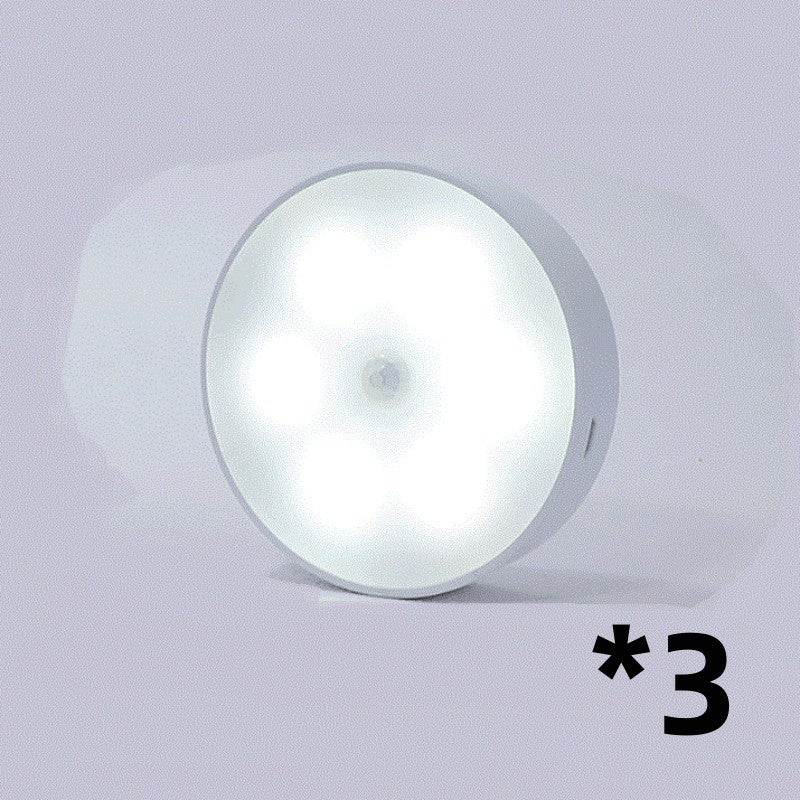 Usb Rechargeable Motion Sensor Light Round Wireless Night Light