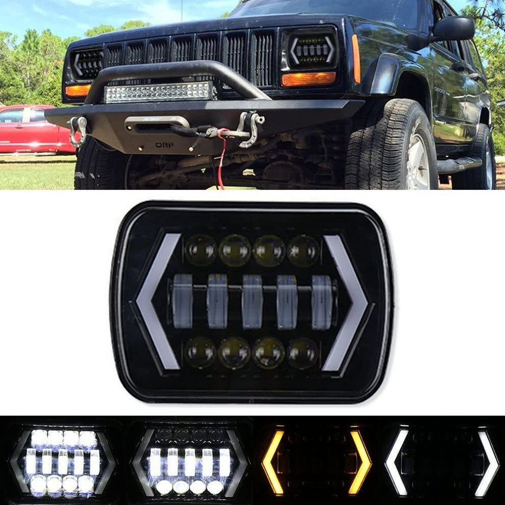 Suitable For 7 Inch Square Led Headlight Rectangular Far And Near Light