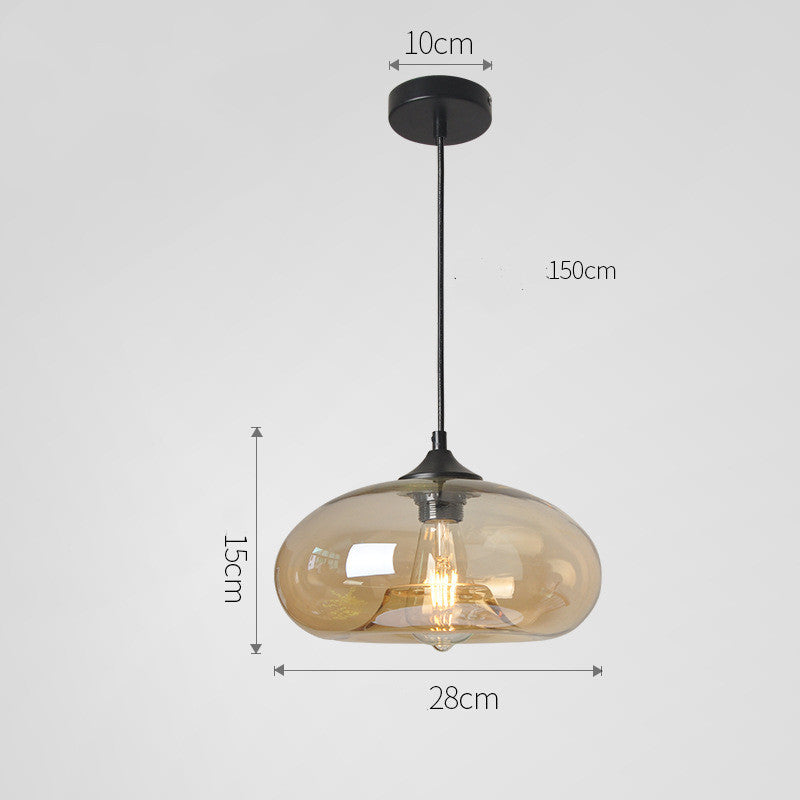 Nordic Modern Loft Pendant Lamp Glass Lustre Industrial Decor