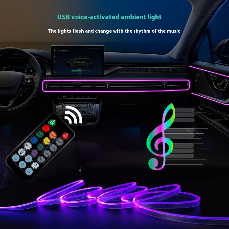 Car Atmosphere Light 64 Color Colorful Optical Light