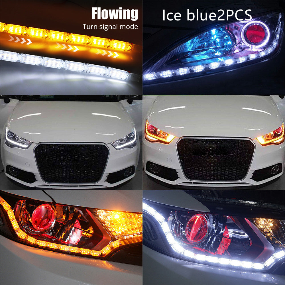 Car LED Crystal Tear-eye Marquee Running Water Light Guide