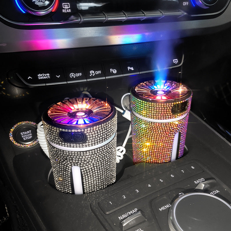 Luxury Diamond Car Humidifier LED Light Car Diffuser