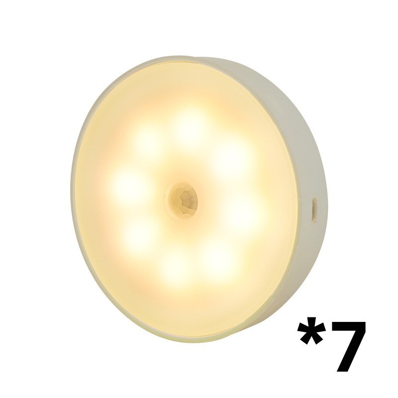 Usb Rechargeable Motion Sensor Light Round Wireless Night Light