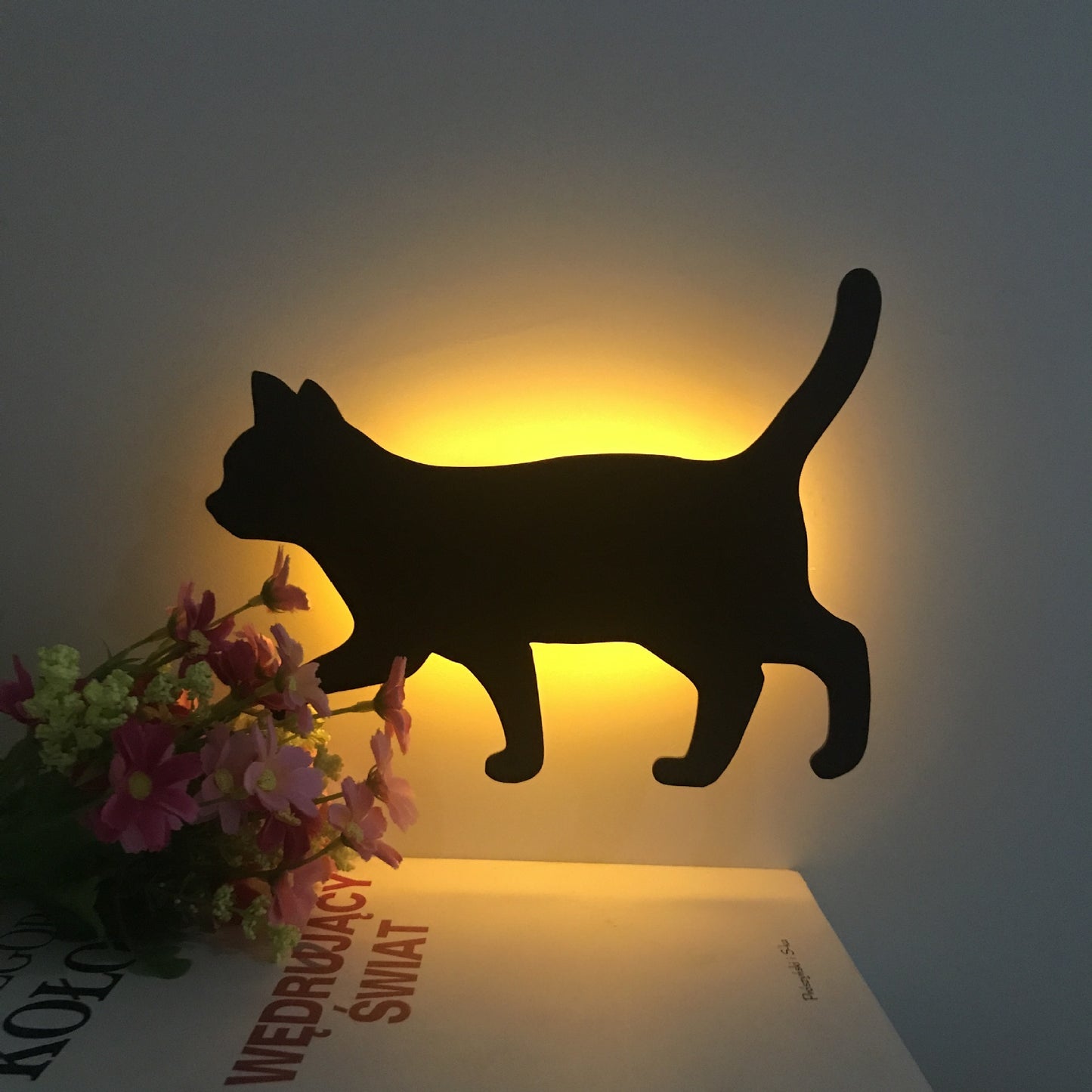 LED Animal Dog Cat Night Light Kitten Smart Sound Sensor